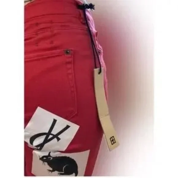 Nwt JAPANESE IMPORTED FROM AUSTRALIA DENIM Ksubi red rare 27 - Picture 11 of 13